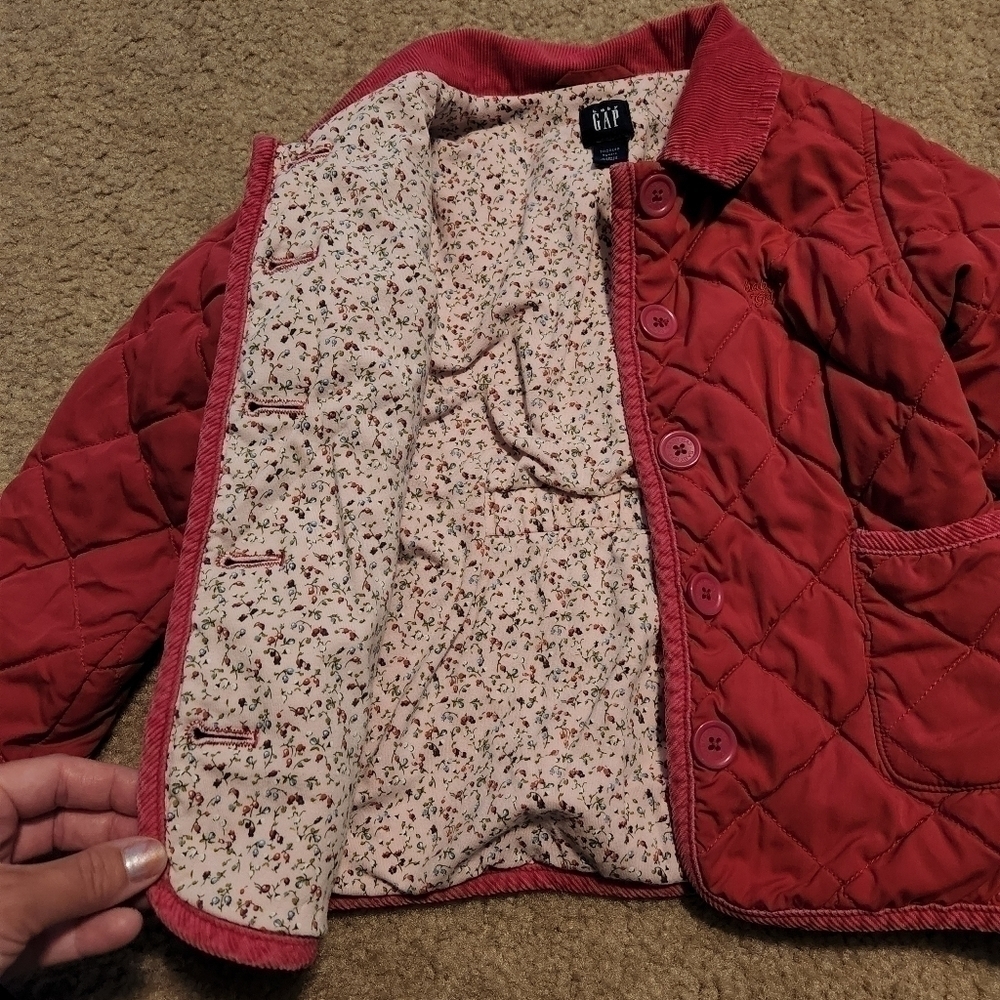 𝅺baby Gap Girl's Pink Lightweight Jacket, Size 5 years - Picture 3 of 7